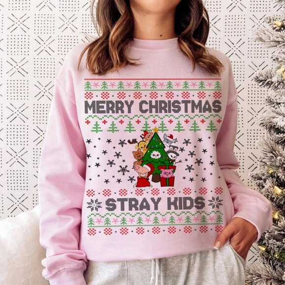 Other - Stray Kids Zoo Ugly Christmas sweatshirt, Stray Kids Merry Christmas Shirt